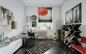 Kleine bijkeuken omgetoverd tot thuiswerkplek